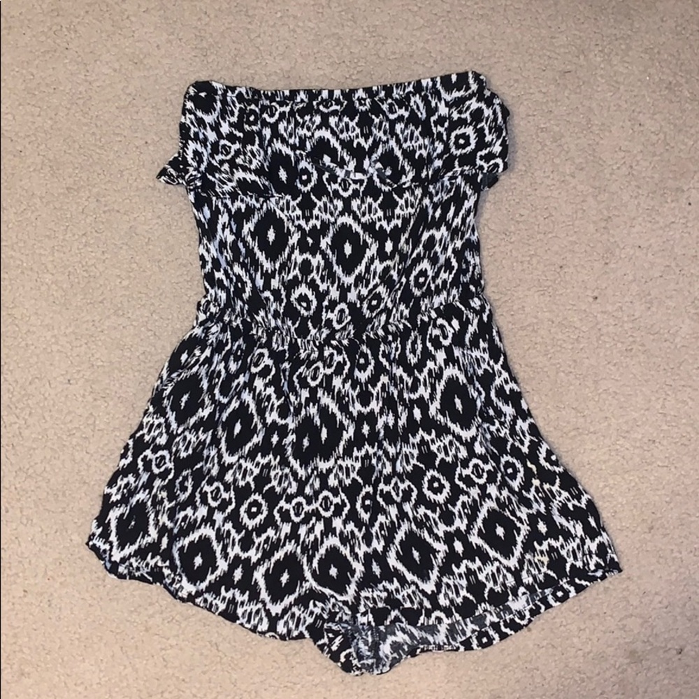 Black and white romper